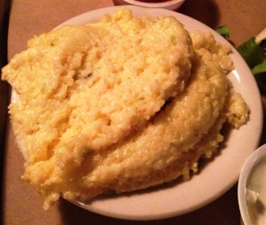 Jalapeño cheddar grits taste a lot more exciting than they look